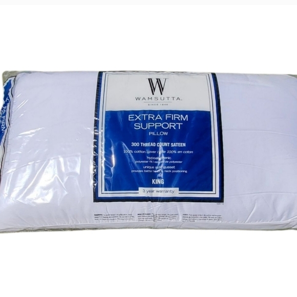 Brand New Wamsutta Extra Firm Support Pillow - White. King Size. - Picture 1 of 6